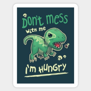 Hungry Raptor // Angry Velociraptor, Kawaii Dinosaur, Paleontology Sticker